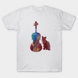 Viola Cat Art T-Shirt